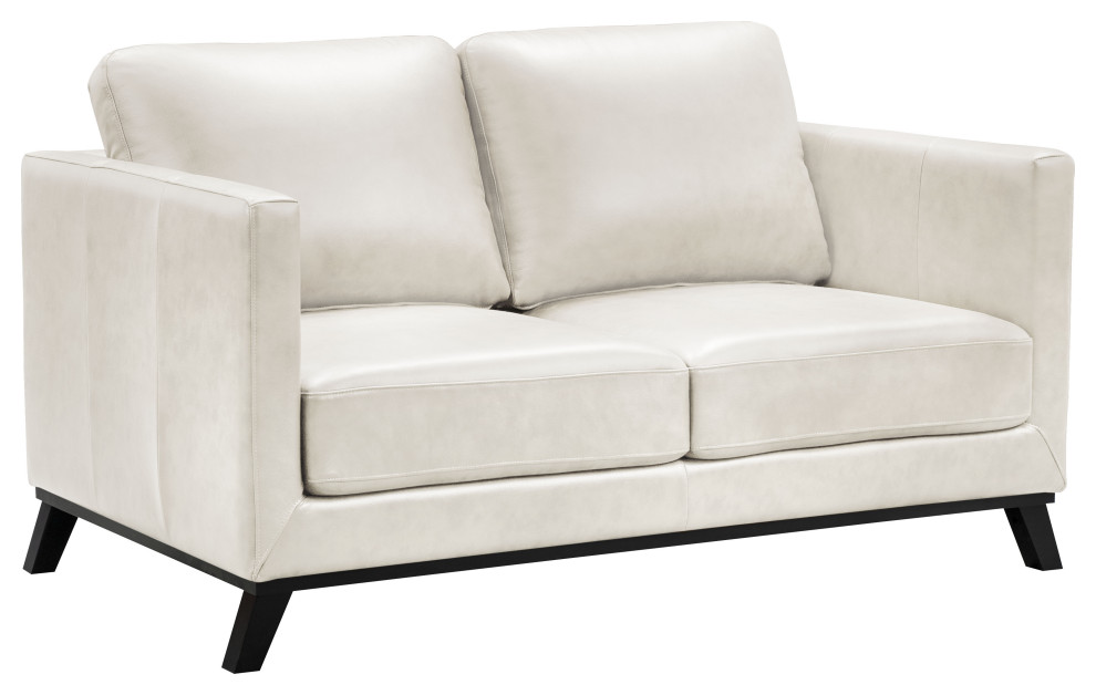 Sullivan Mid Century Top Grain Leather Loveseat   Midcentury   Loveseats   by Abbyson Living  Houzz