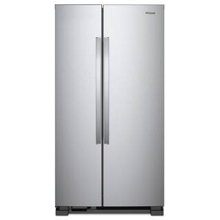 Whirlpool 25 cu. ft. Side by Side Refrigerator in Monochromatic Stainless Steel WRS315SNHM