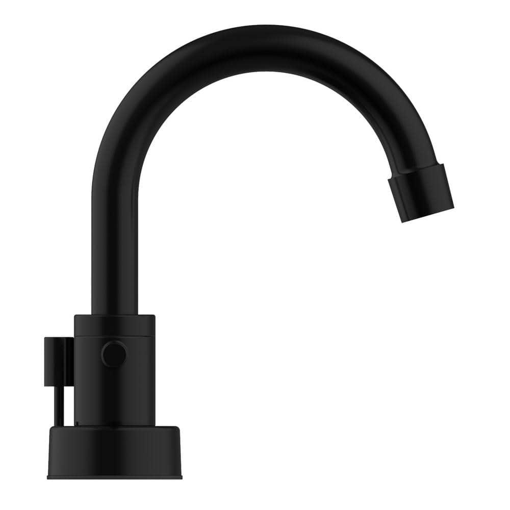 Design House Eastport II 4 in Centerset 2Handle Bathroom Faucet in Matte Black