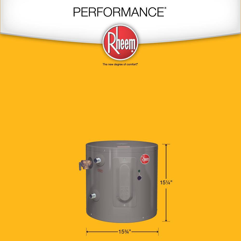 Rheem Performance 6 Gal. 6-Year 2000-Watt Single Element Electric Point-Of-Use Water Heater XE06P06PU20U0