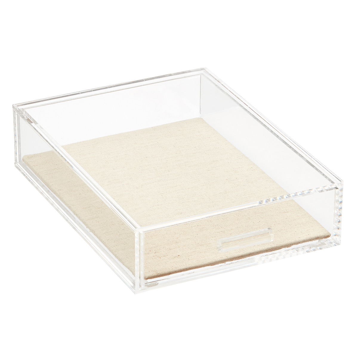 Modular Acrylic Linen Jewelry Drawer System