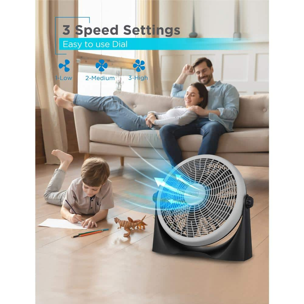 BLACK+DECKER 15.6 in. 3-Speed High Velocity Floor Fan BFF16B