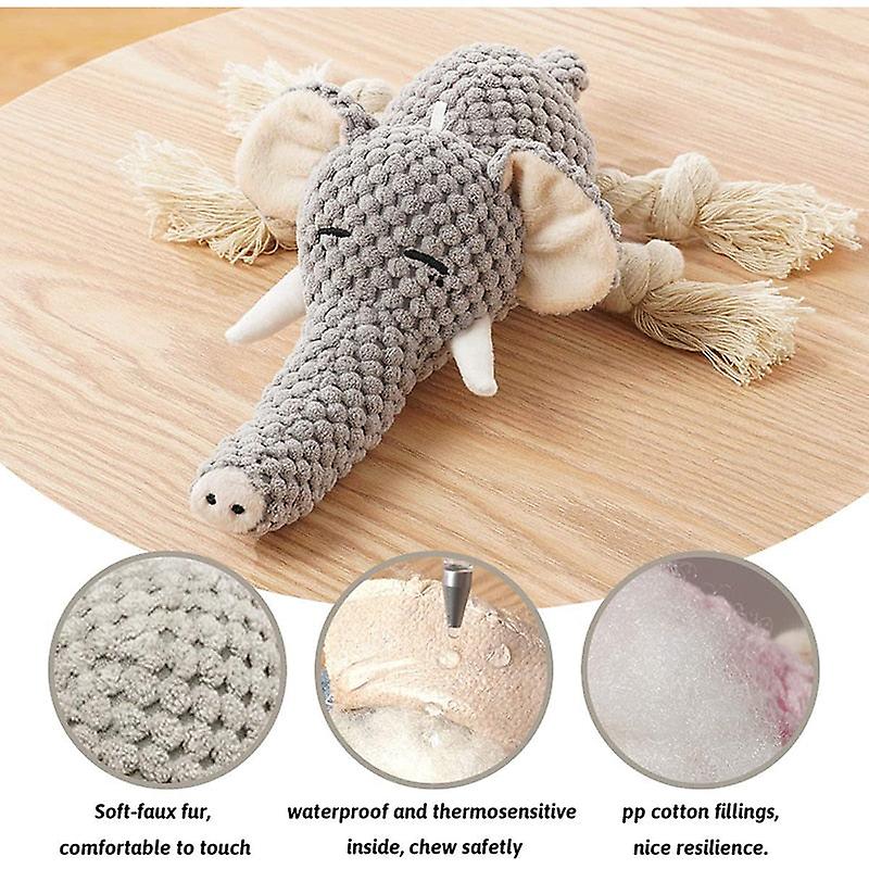 Squeaky elephant dog chew toys