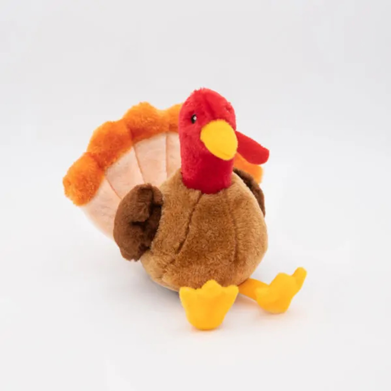 Zippy Paws Fall Harvest Tucker the Turkey Plush Dog Toy， Medium