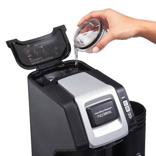 Hamilton Beach Flexbrew 1-Cup Black Single Serve Coffee Maker with Milk Frother 49949