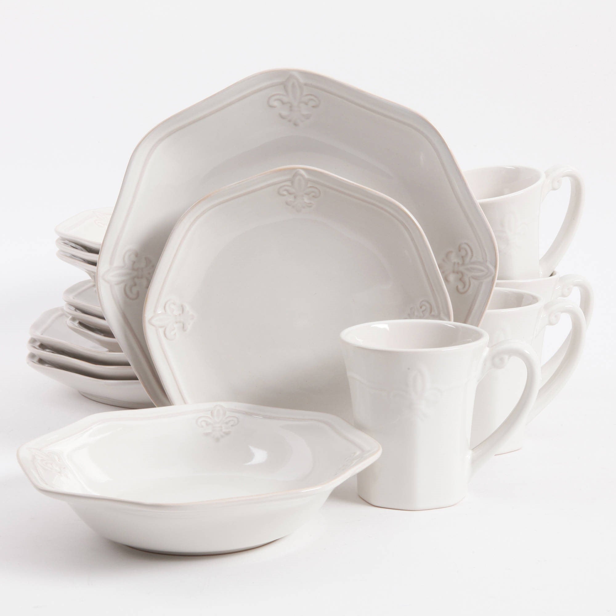 Better Homes and Gardens Country Crest Dinnerware， Set Of 16