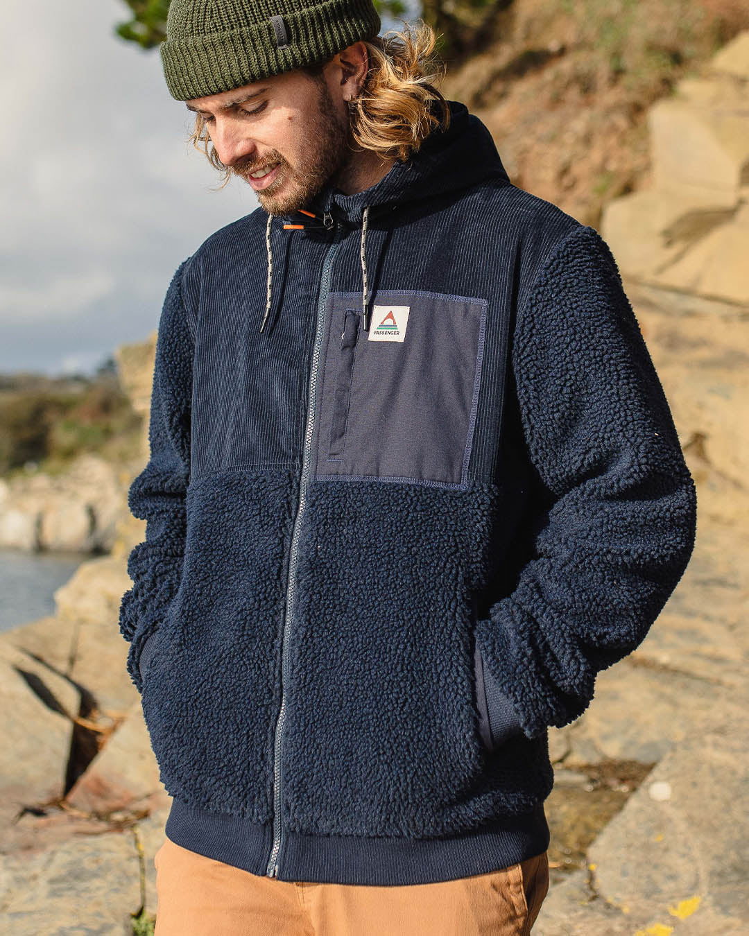 Adventure Recycled Deep-Pile Sherpa Fleece - Deep Navy