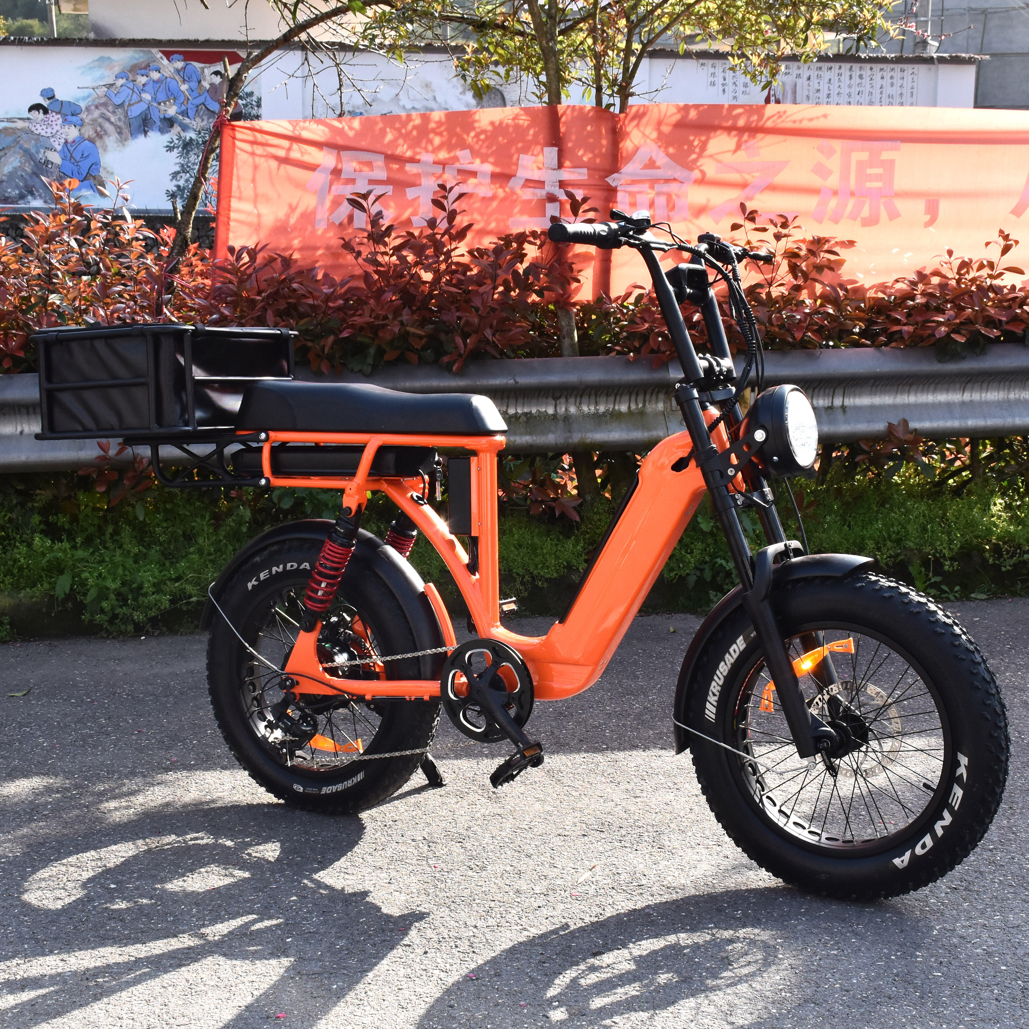 New Arrival 73 Style 20/24 Inch Bike Electric Full Suspension Fat Tire Ebike Electric Bicycle 48V Rear Hub Motor 7 Speed 10.5 AH