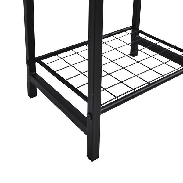 2-Tier End Side Table with Durable Metal Frame