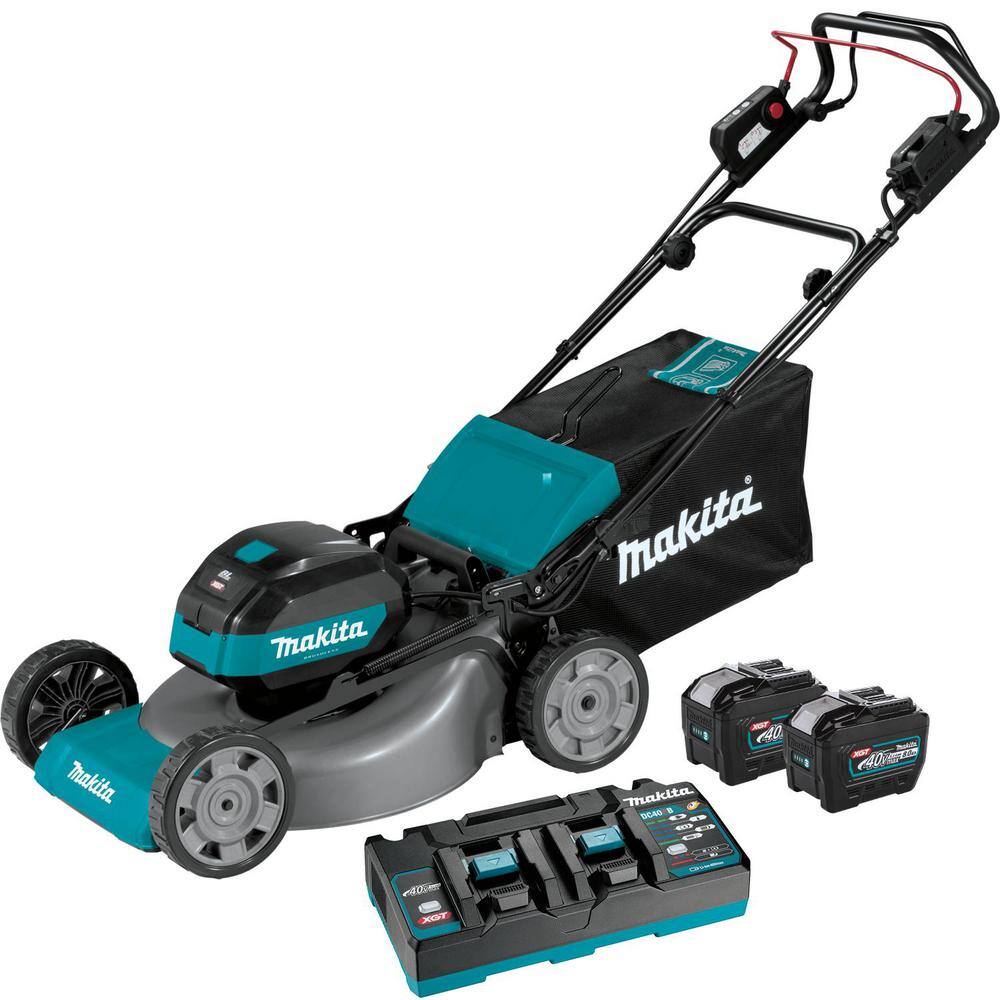 Makita 40-Volt max XGT Brushless Cordless 21 in. Walk Behind Self-Propelled Commercial Lawn Mower Kit (8.0Ah) GML01PL