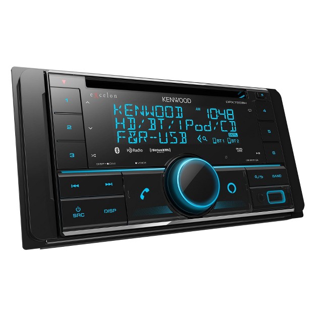 Kenwood Excelon Dpx795bh Bluetooth Usb Double Din Cd Receiver With A Sirius Xm Sxv300v1 Connect Vehicle Tuner Kit For Satellite Radio