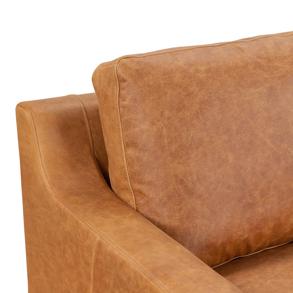 Poly and Bark Sorrento Leather Sofa   Midcentury   Sofas   by Edgemod Furniture  Houzz