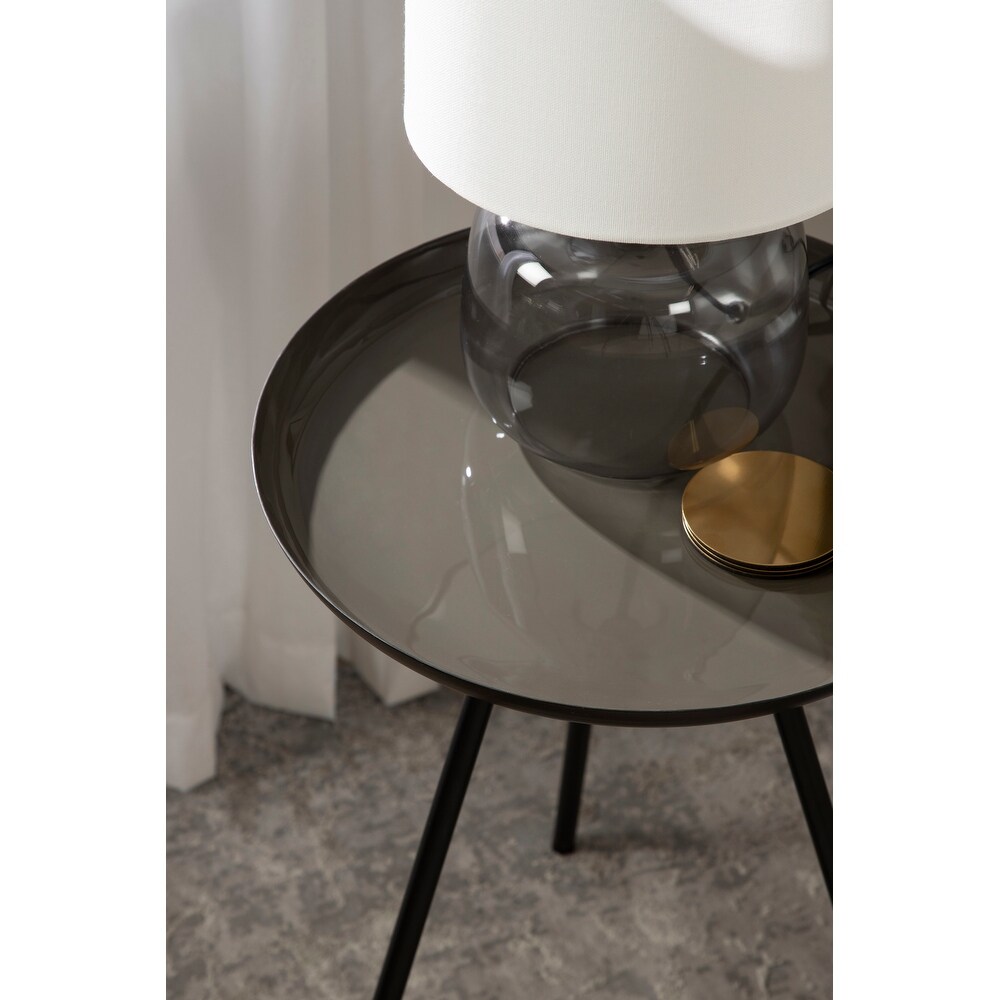 Kate and Laurel Laranya Round Metal Side Table   15x15x22.5