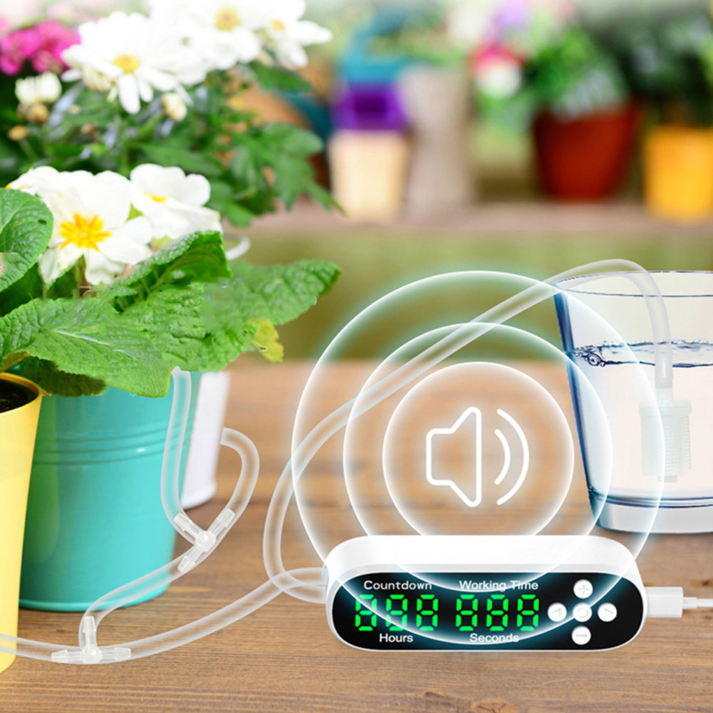 Intelligent Automatic Watering Device Controller Timed Waterer Garden Terrace Drip Irrigation System for 10-20 Potted Plant Flower