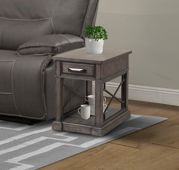 Parker House Sundance Chairside Table  Smokey Grey   Traditional   Side Tables And End Tables   by Unlimited Furniture Group  Houzz