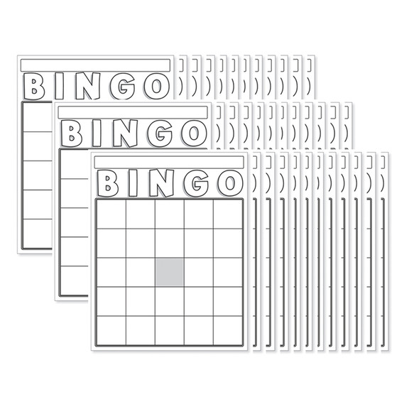 Hygloss Products HYG87130 Blank Bingo Cards White