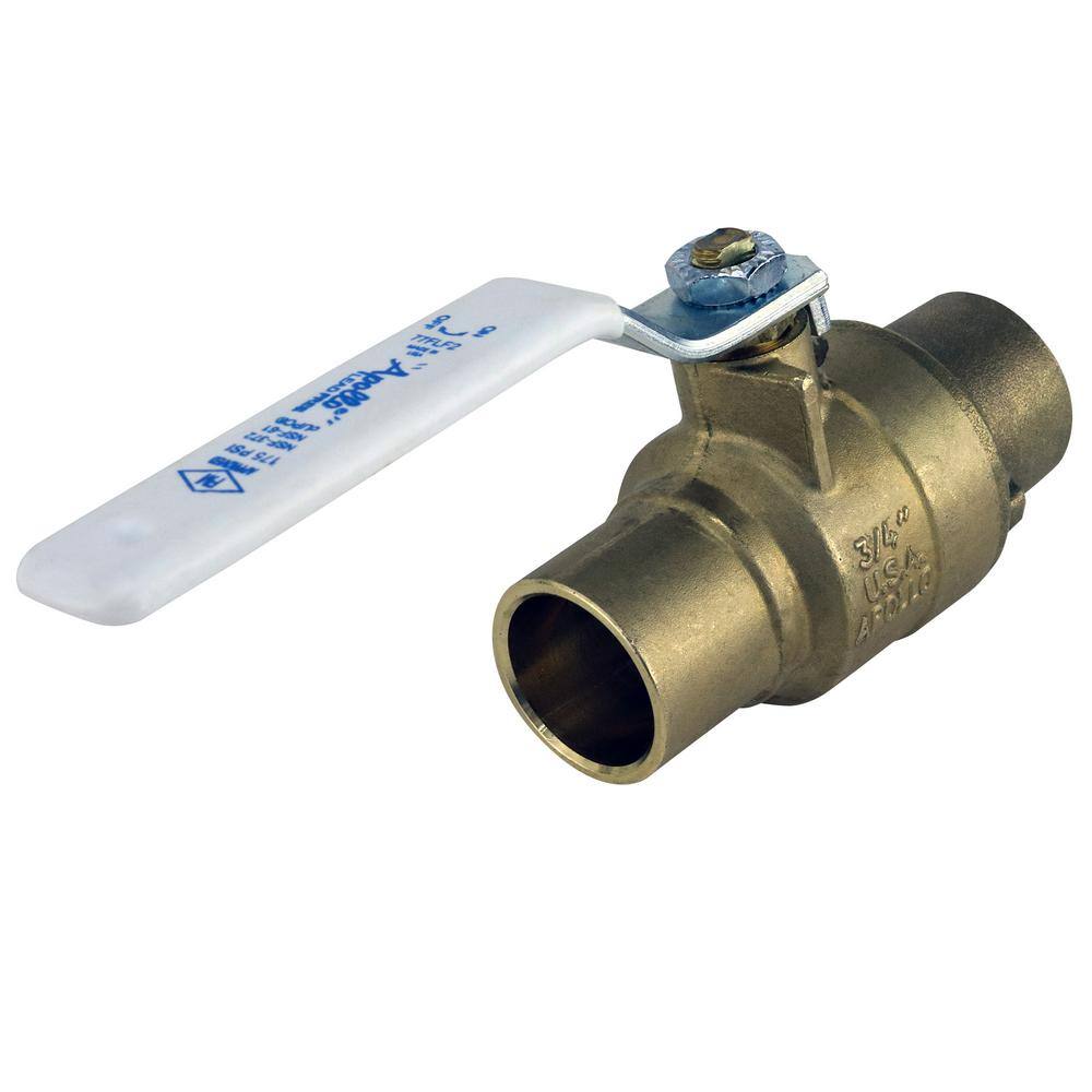 Apollo 34 in. x 34 in. Forged Brass Sweat x Sweat Full Port Solder Ball Valve 77FLF20401