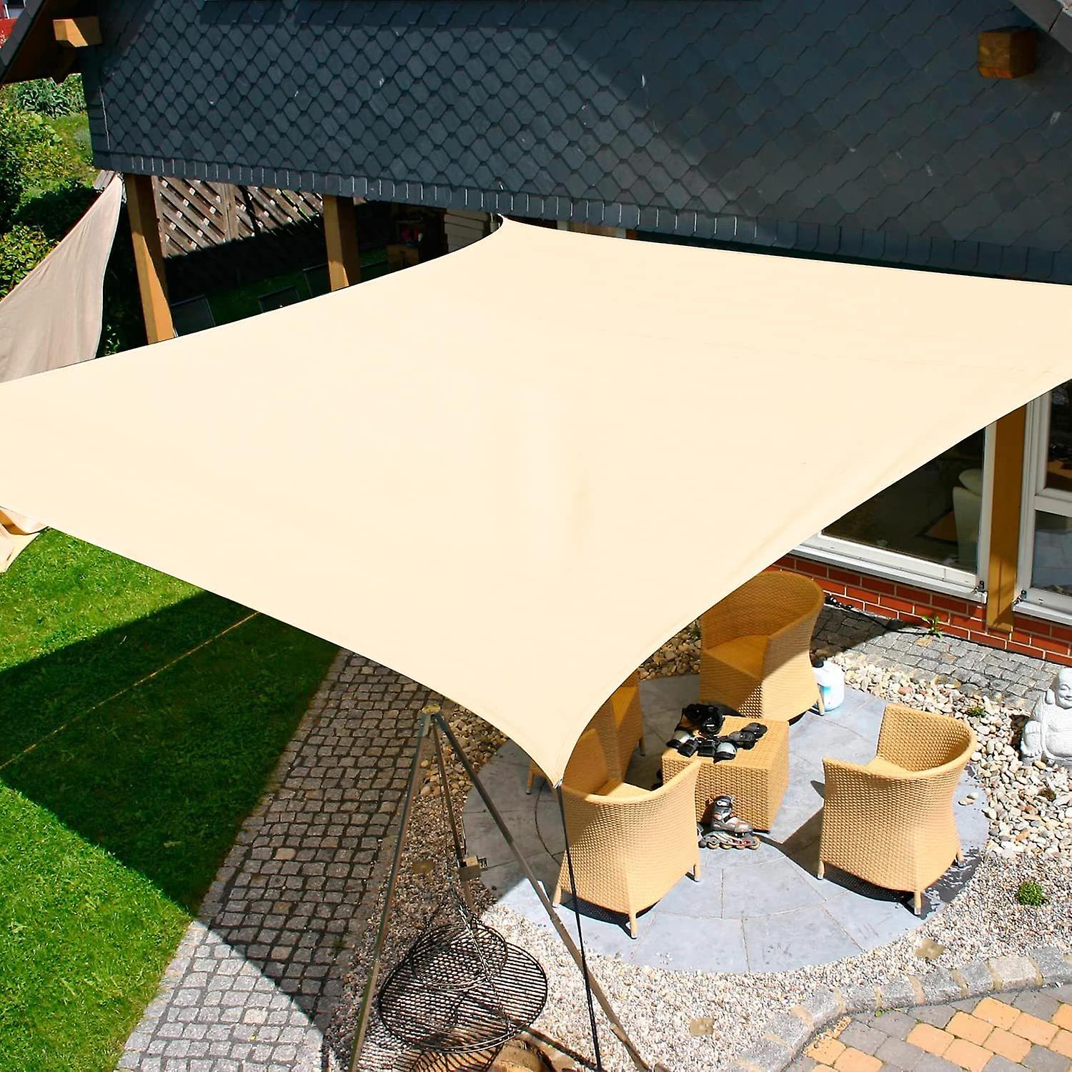 7'x13' Sun Shade Sail Reactangle Sail Shade Uv Block Awning Screen For Outdoor Patio Garden Backyard