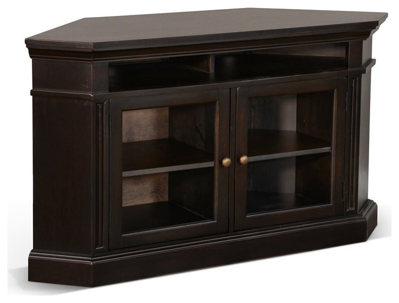 Sunny Designs Sedona Wood Corner TV Console for TVs up to 60 quotin Rustic Oak   Transitional   Entertainment Centers And Tv Stands   by Homesquare  Houzz