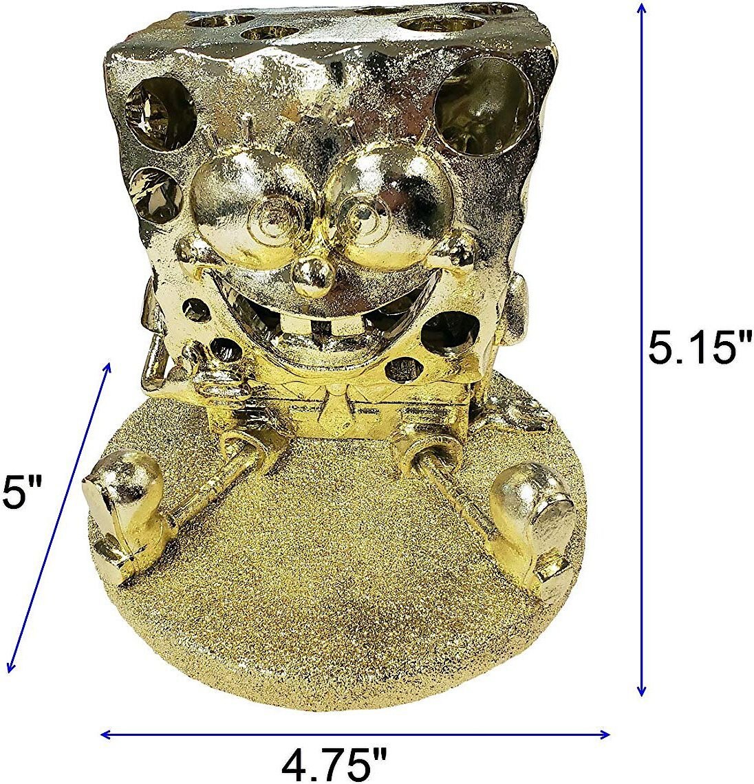 Penn-Plax SpongeBob with Swim Through Golden Edition Aquarium Ornament