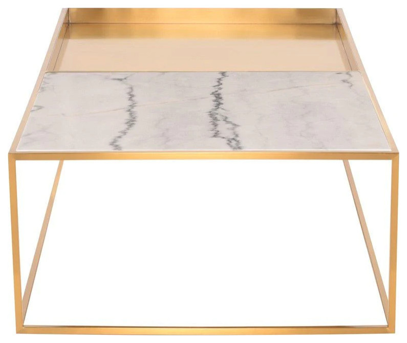 Cedric Gold Coffee Table   Contemporary   Coffee Tables   by Virgil Stanis Design  Houzz