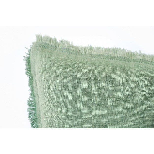 Green Linen Down Alternative Pillow