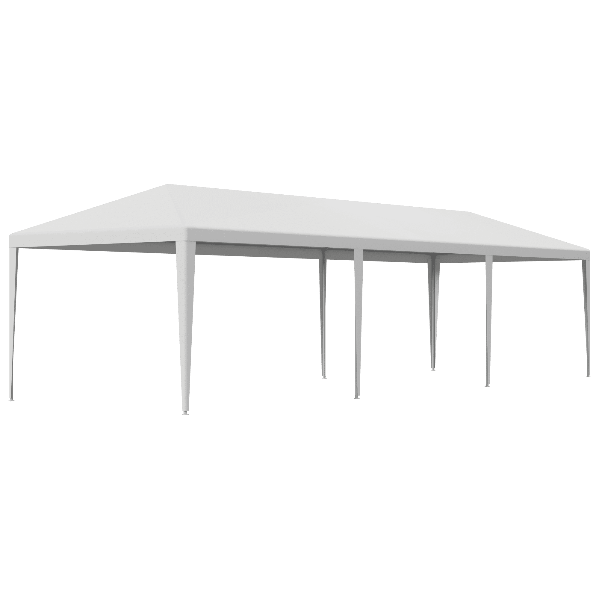 ZENY Wedding Party Tent Gazebo Canopy White, 6 Window-Walls + 2 Solid Walls, 10 x 30'