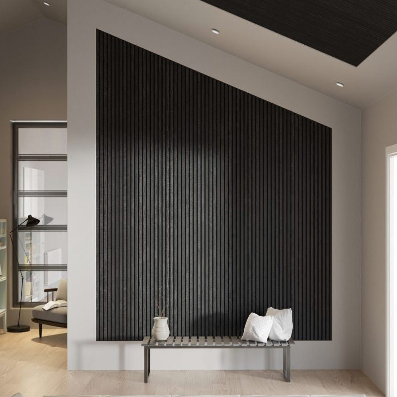 WOODFLEX Flexible Acoustic Wood Slat Wall Panel - Black Veneer