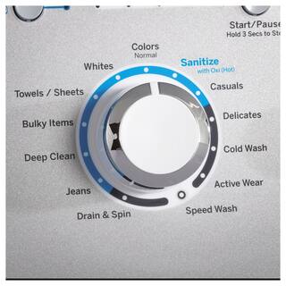 GE 4.6 cu. ft. High-Efficiency White Top Load Washing Machine with Sanitize with Oxi ENERGY STAR GTW540ASPWS