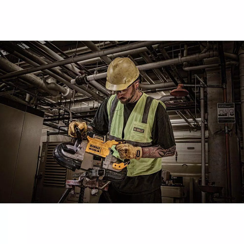 DEWALT 20-Volt MAX XR Cordless Brushless Deep Cut Band Saw with 1-1/2 in. Die Grinder and (2) 20-Volt Batteries 5.0Ah and#8211; XDC Depot