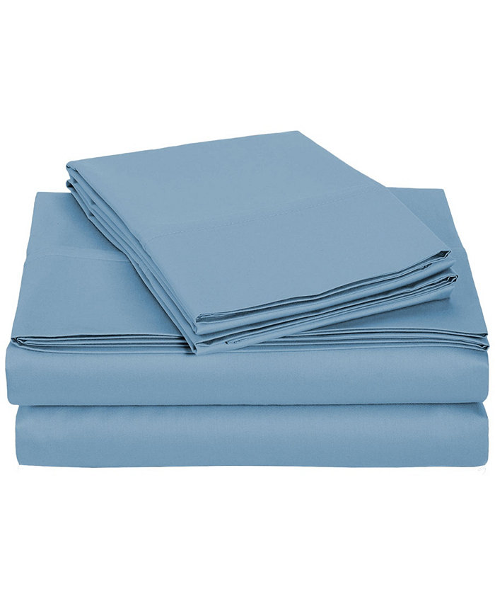 Universal Home Fashions University 4 Piece Light Blue Solid Twin Xl Sheet Set