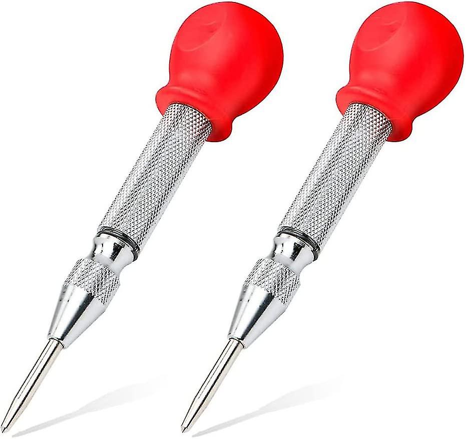 Botao Automatic Center Punch Adjustable Spring Loaded Center Hole Punch Tool For Metal Wood Plastic(2pcs)