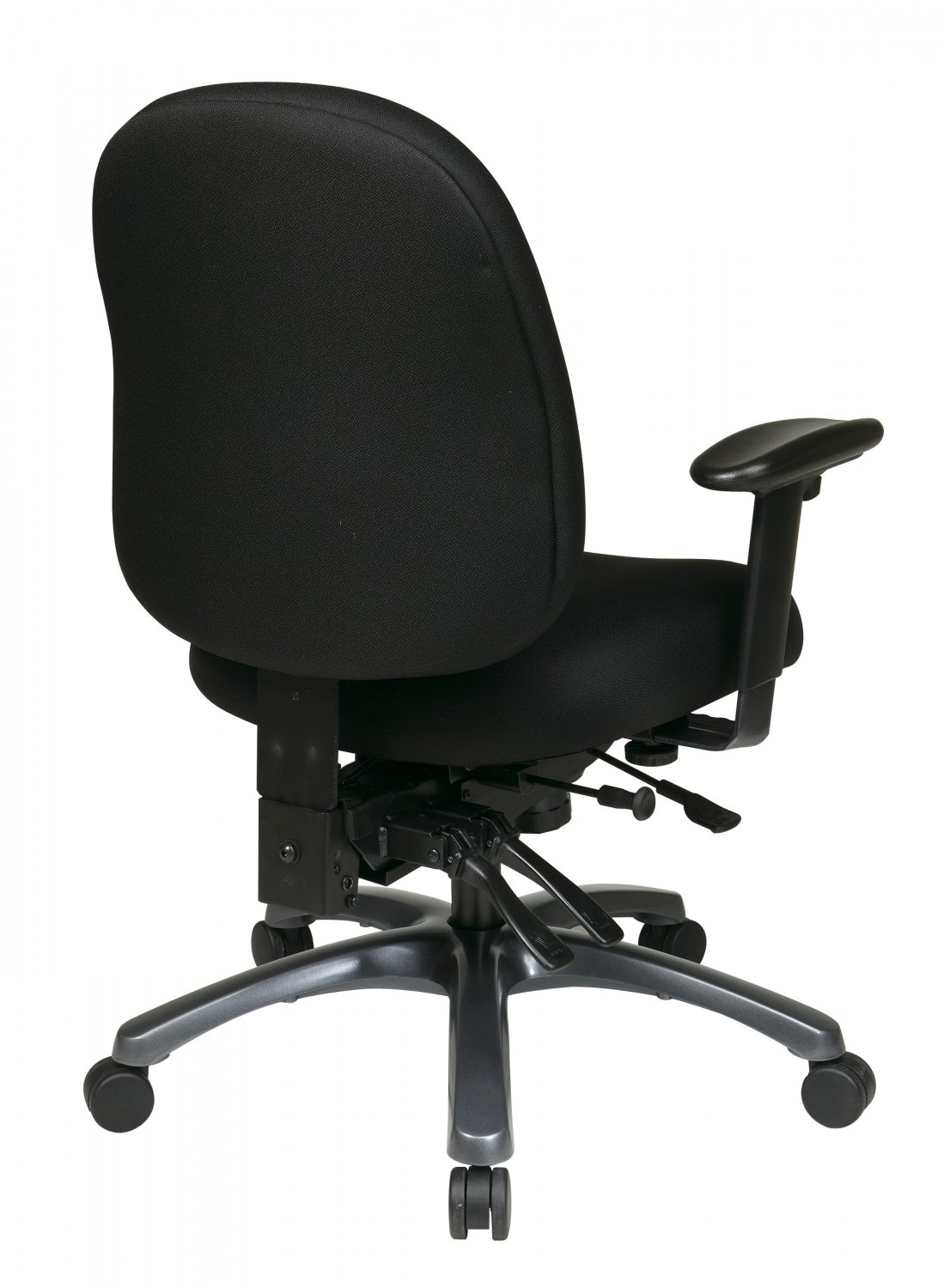 Office Star Products Multi-Function Mid Back Chair with Seat Slider and Titani