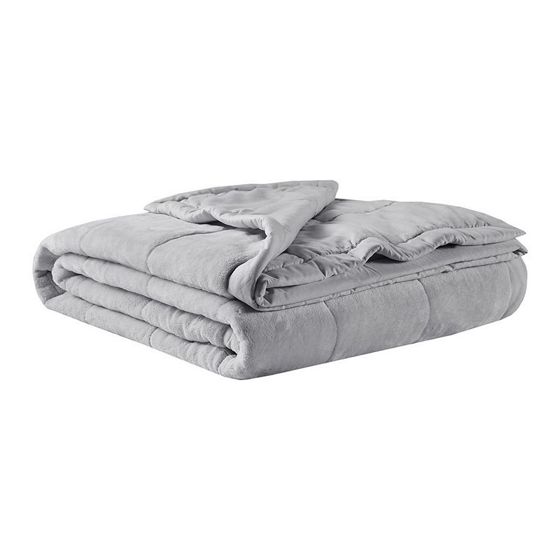 Reversible Plush To Solid Microfiber Down Heiq Smart Temperature Alternative Blanket