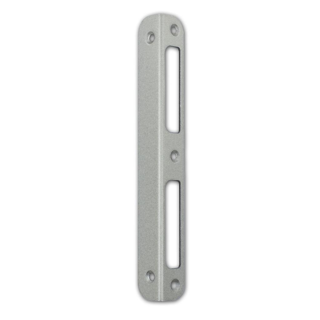 Premium Quality M4TEC ZB9 Angled Silver Metallic Lacquered Steel Strike Locking Door Plate –Sturdy， Durable and Easy To Install – DIN R/L – Suitable For Single and Double-Turn Interior and WC/Bathroom Locks