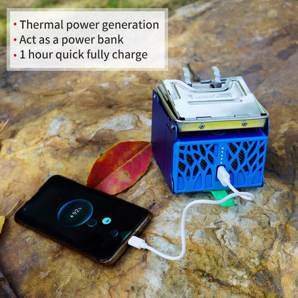 Snow deer Flame Cube Portable Wood Buring Camp Stove Outdoor Folding Backpacking Stove With Battery To Power USB Charging 2022