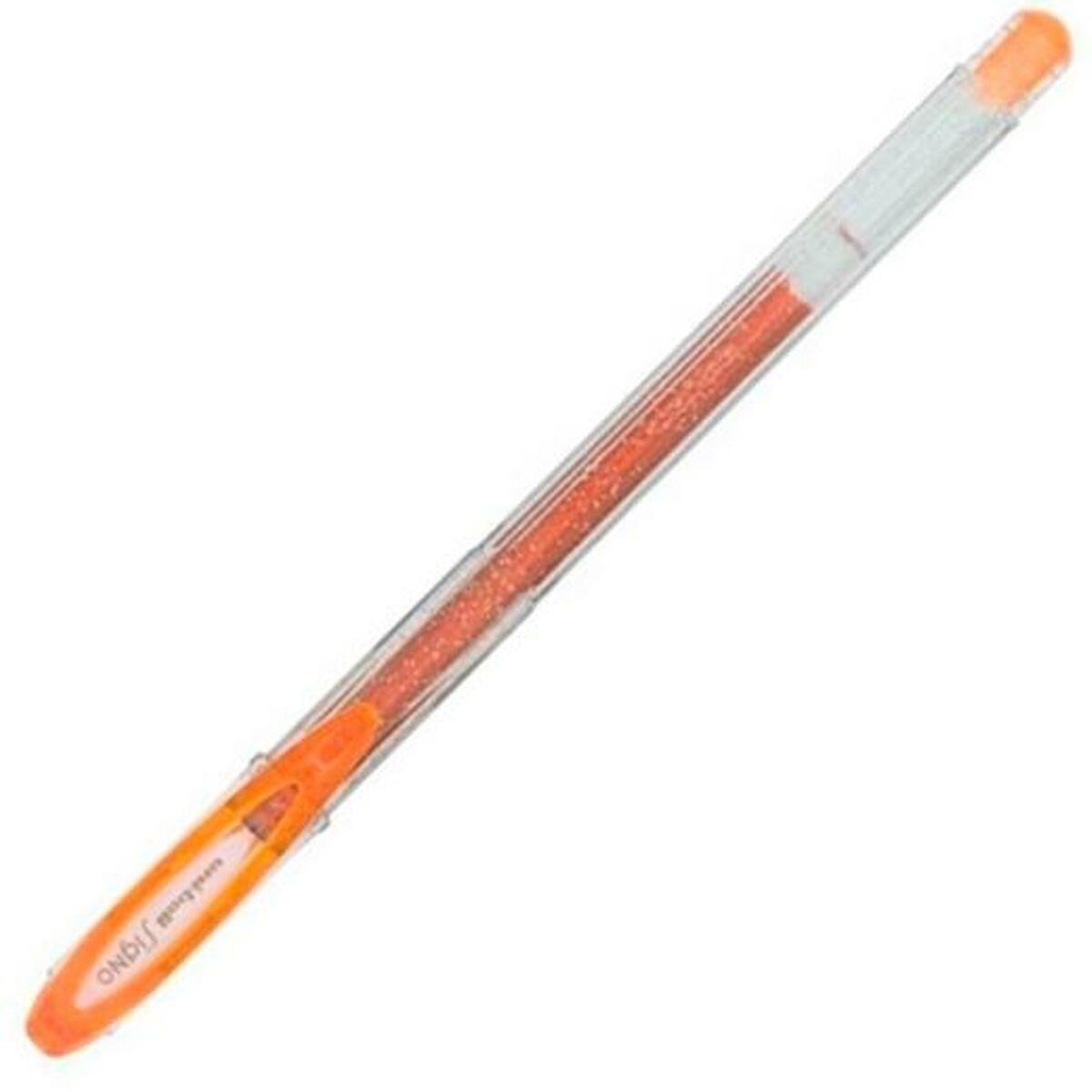 Liquid ink ballpoint pen Uni-Ball Sparkling UM-120SP Orange 12 Units