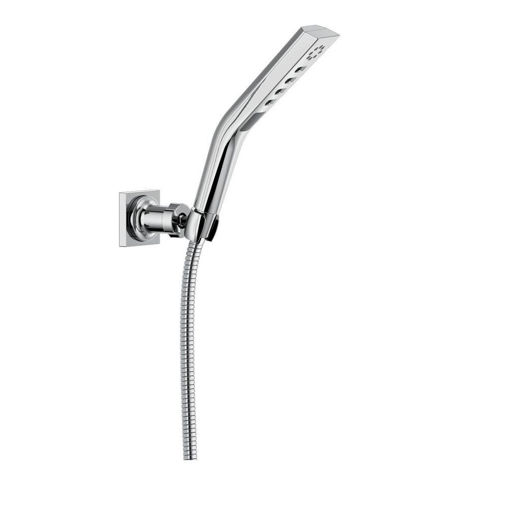 Delta 3-Spray Patterns 1.75 GPM 1.81 in. Wall Mount Handheld Shower Head with H2Okinetic in Lumicoat Chrome 55799-PR