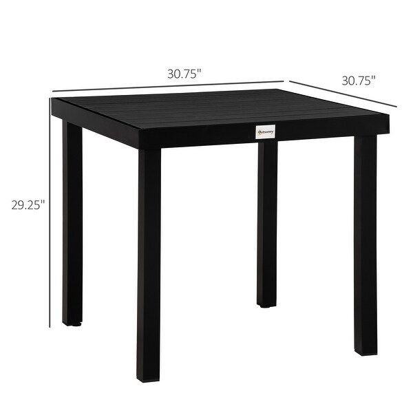 Outdoor Square Dining Table for 4 Person with Aluminum Metal Legs