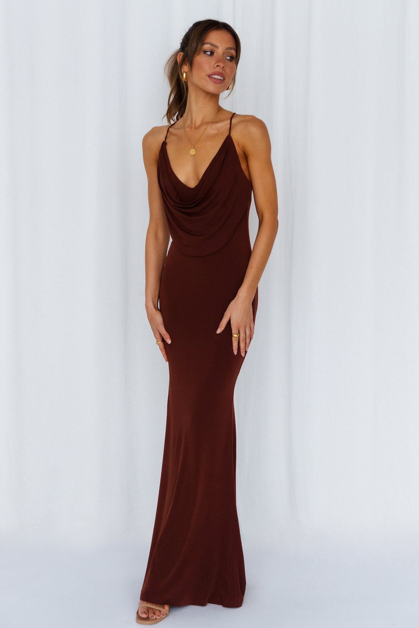 Words Of Warning Maxi Dress Chocolate