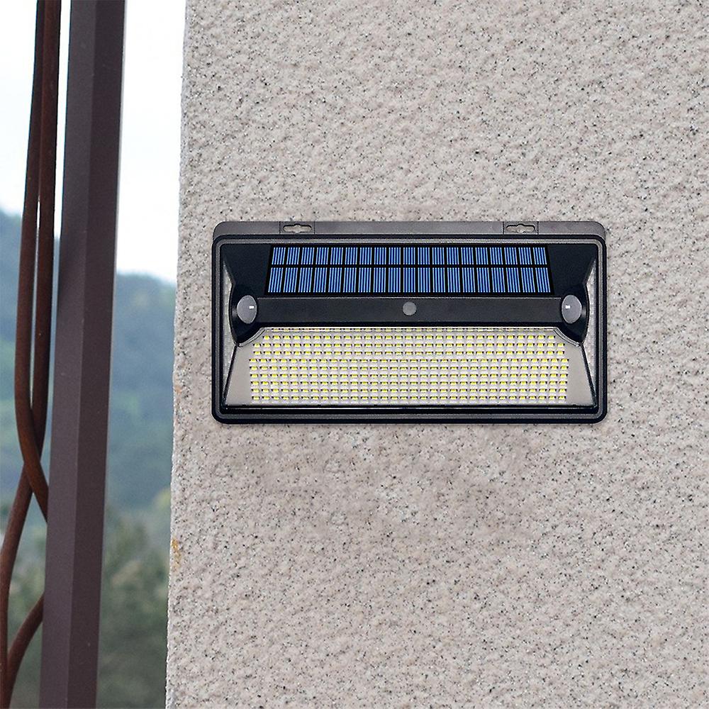 1 Solar Wall Light 1 Set Of Mounting Screws Black 360 Leds