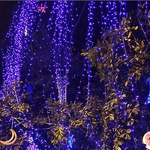 22m Solar Fairy Lights 200 Led 8 String Lights Ideal For Party， Wedding， Birthday And Outdoor Garden (purple， 1 Piece)