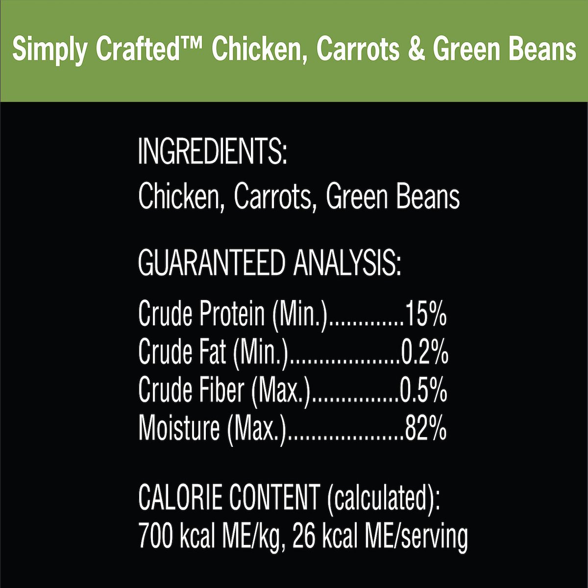 Cesar Simply Crafted Variety Pack Chicken， Carrots and Green Beans and Beef， Chicken， Purple Potatoes， Peas and Carrots Wet Dog Food Topper， 1.3-oz can， 16 count