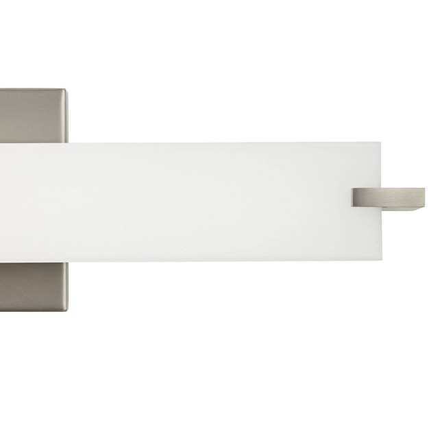 Wide Brushed Nickel Modern Linear Led Bath Light