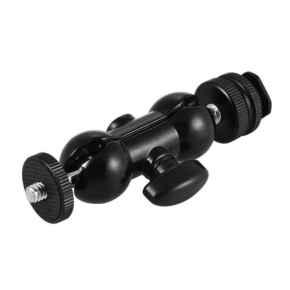 Multi-function Double Ballhead Bracket Arm Ballhead With Cold Shoe Mount 1/4