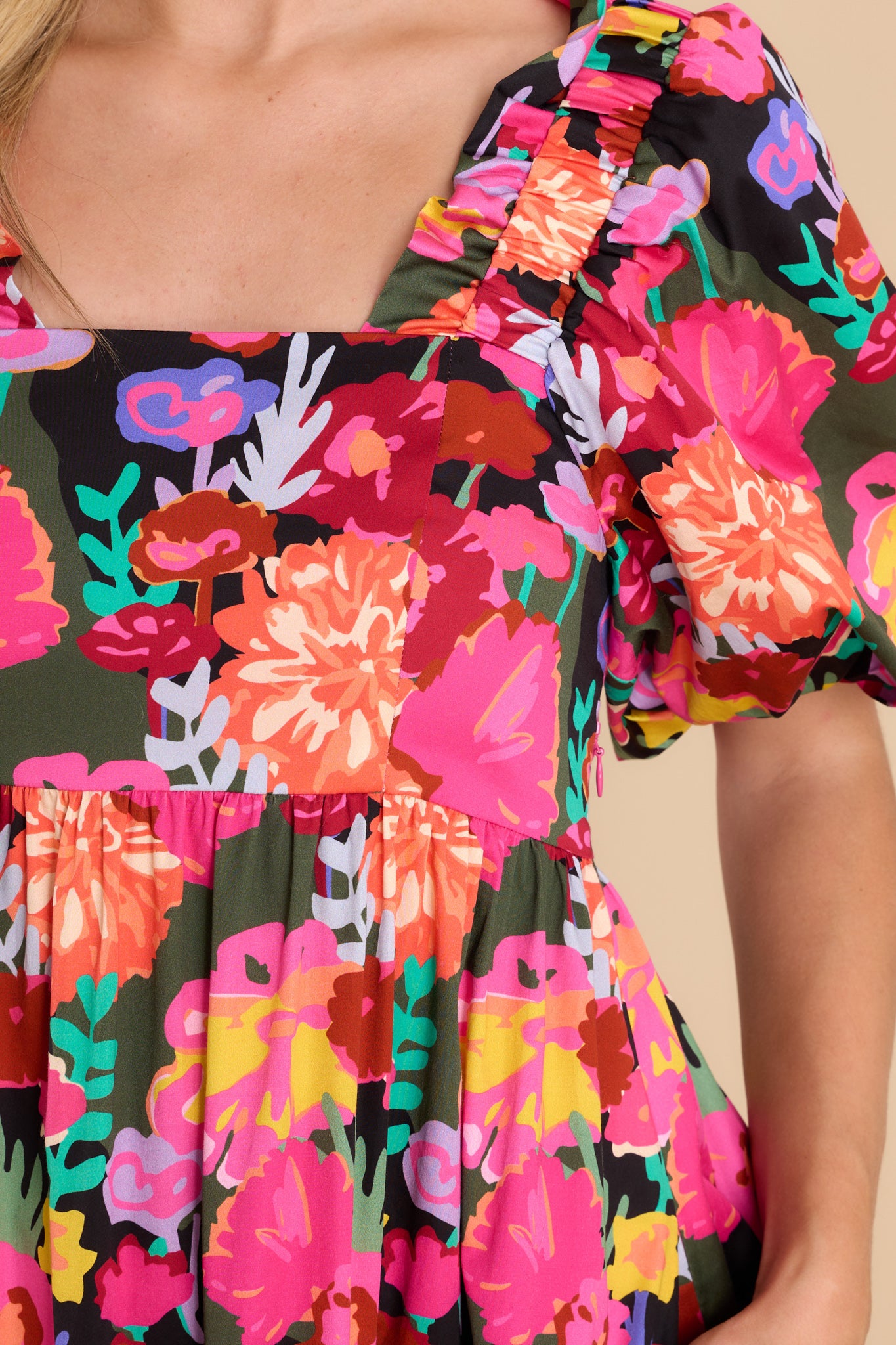 Marigold Floral Forest Dress