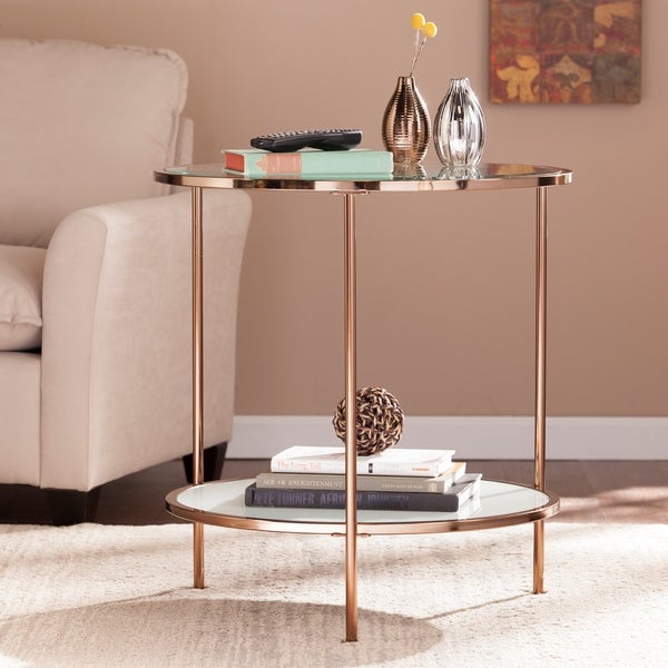 SEI Furniture Grant Gold Copper Side Table