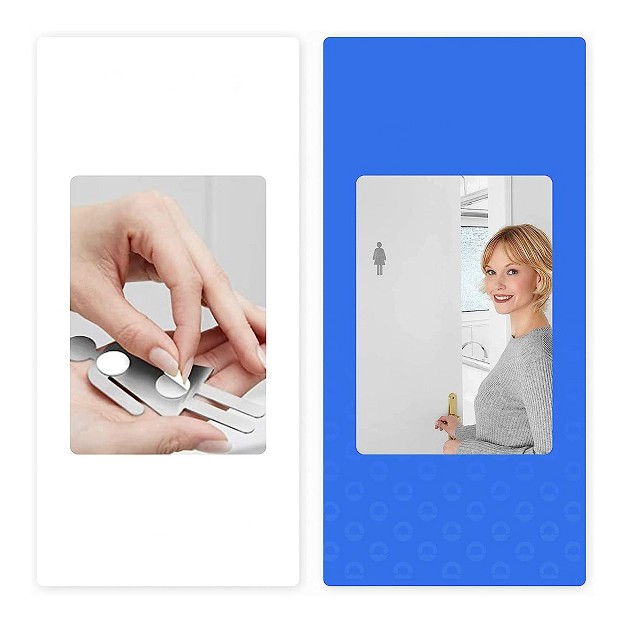 Bamodi Toilet Signs For Ladies amp Gents Set Of 2 Self adhesive Stainless Steel Door Signs 4 3 quot x2 quot matte Finish Easy To Apply