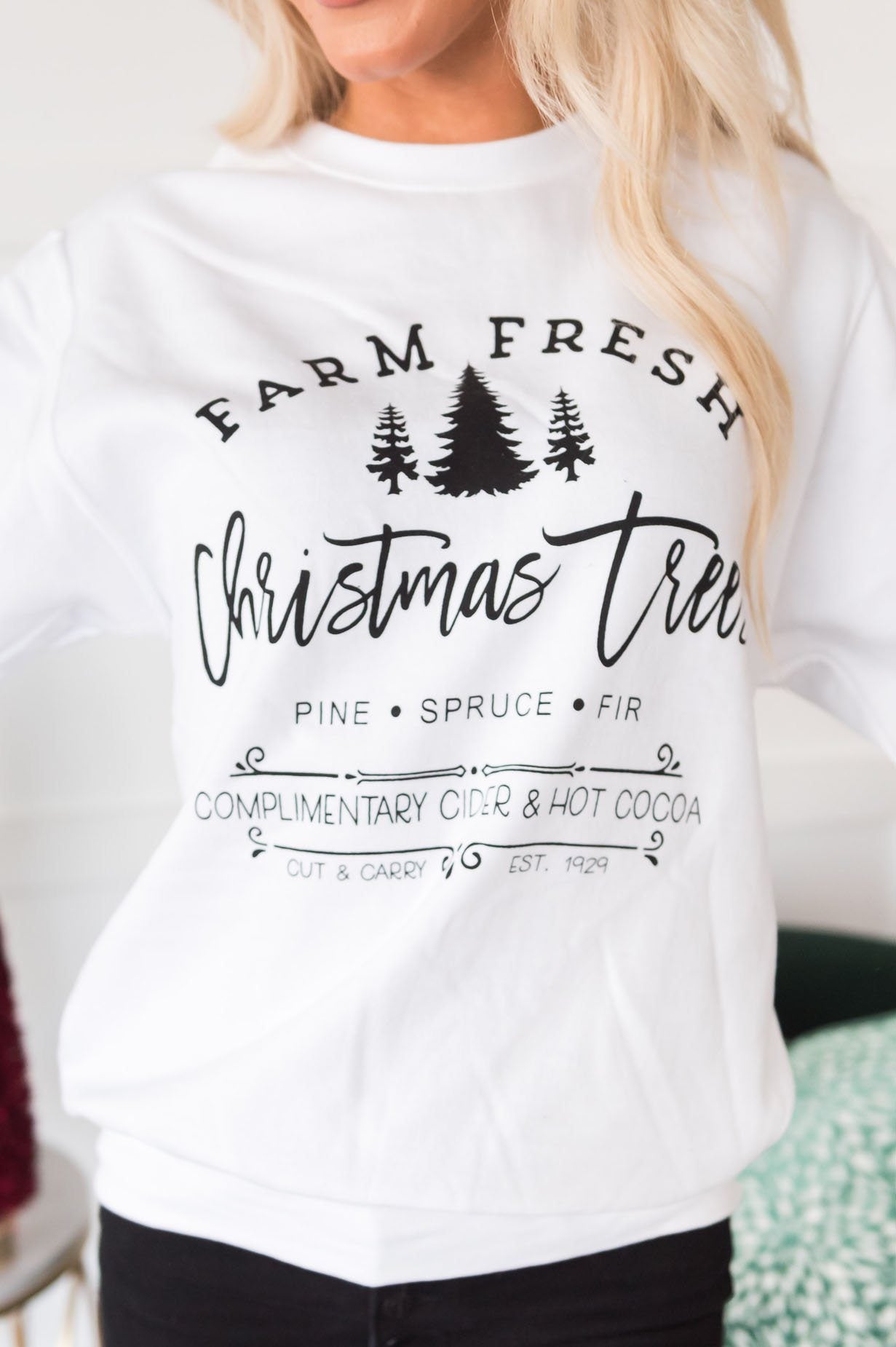 Farm Fresh Trees Modest Sweatshirt