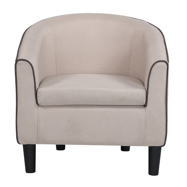 Modern Accent Armchair With Ottoman For Living Room Bedroom Apartment And More Beige Modernluxe